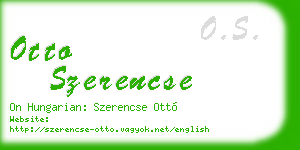 otto szerencse business card